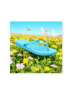 new Top Havaianas 𖦹 Classic Flip Flops 𖦹 Light Blue Metallic 𖦹 4 5 𖦹 Summer